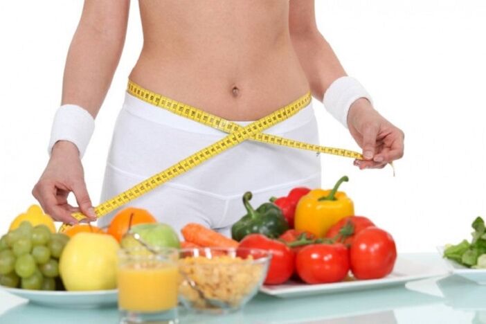 measuring the waist while losing weight on a protein diet