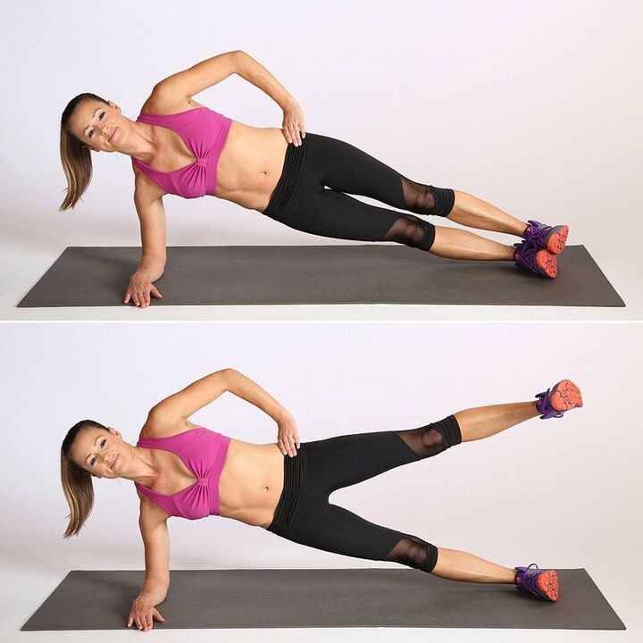 side plank with leg lift